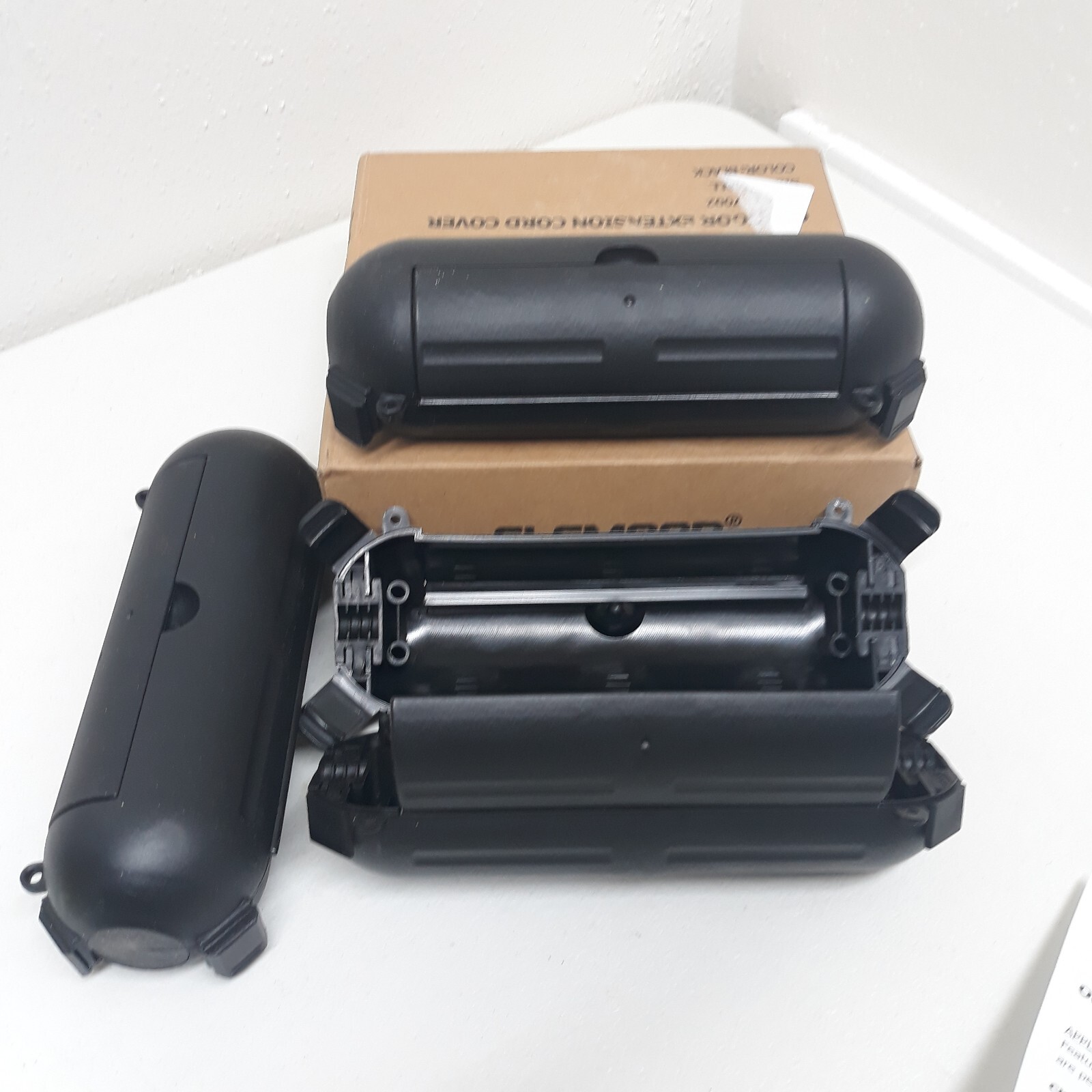 Extension Cord Safety Cover Flemoon 3 Pack Outdoor with Waterproof Barrier blk-image