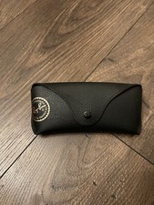 Rayban Sunglasses Eyeglasses Soft Leather Case w/ Cleaning Cloth Black
