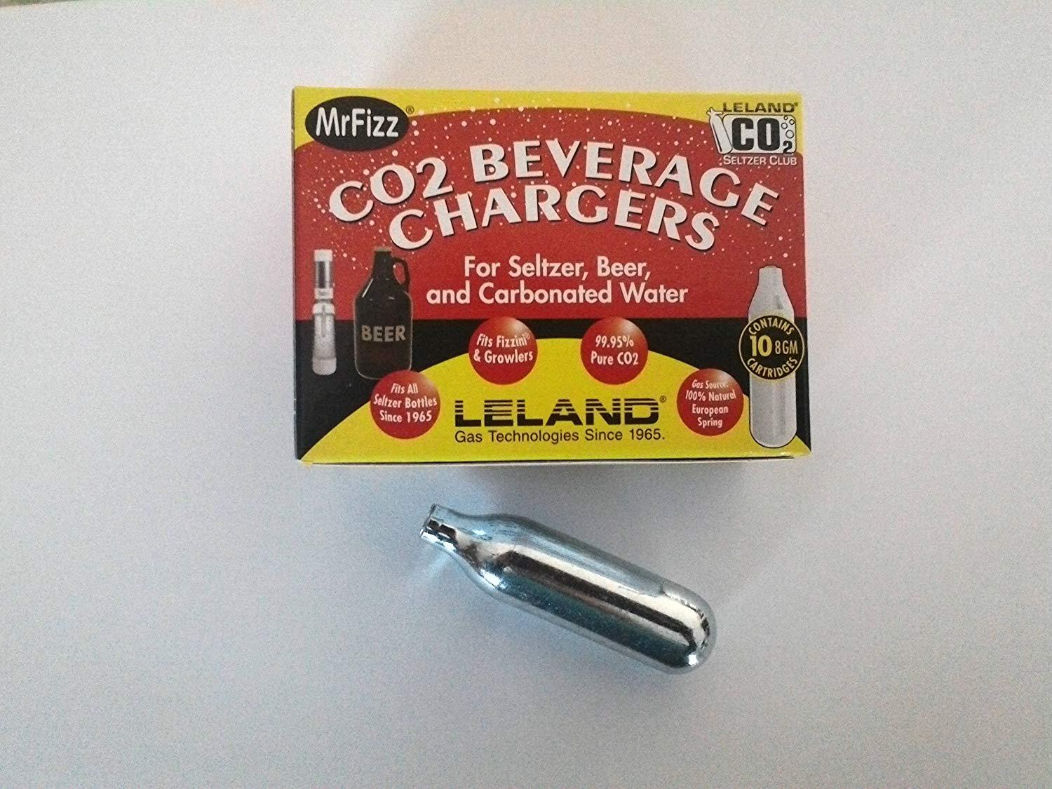 100 Leland (LE10 CO2) CO2 Soda Chargers 8 Gram C02 Seltzer Water