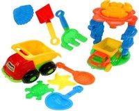 10Tlg. Sandspielzeug Set Kipper Sandkasten Spielzeug Strandspielzeug Formen