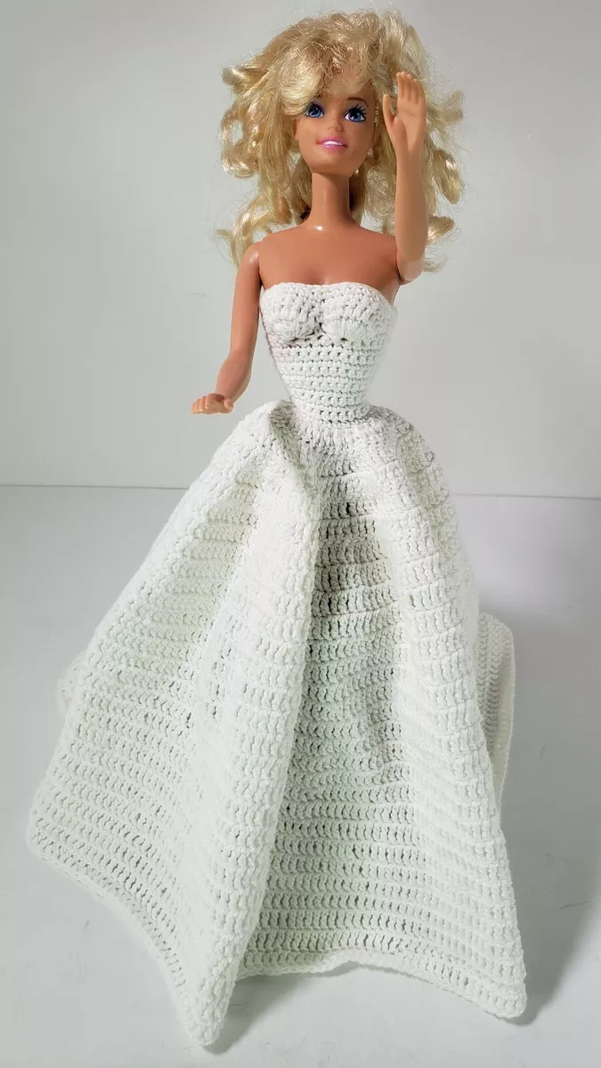 Vestido De Barbie Em Croche Para A Boneca Barbie