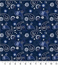 NCAA Penn State University Paisley PS-1200 Cotton Fabric by the Yard