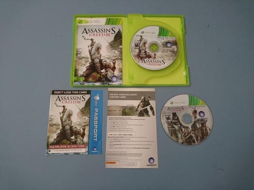 ASSASSINS CREED III 3 & HITMAN (Microsoft Xbox 360) CIB with manuals & inserts - Picture 9 of 12