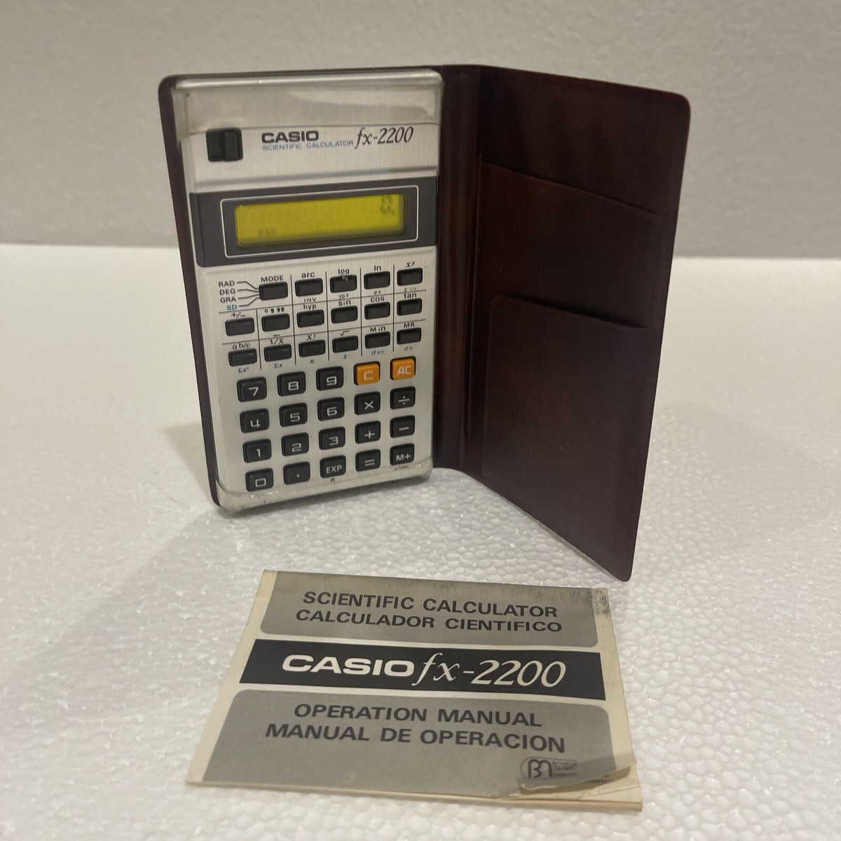 Casio fx-2200 Scientific Calculator Vintage Japan Manual & Case
