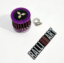 Purple Cf 12mm Racing Mini Air Oil Breather Filter For Mitsubishi Diamond Jdm