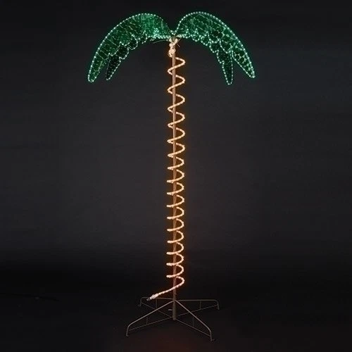 Palm tree top lights outdoor