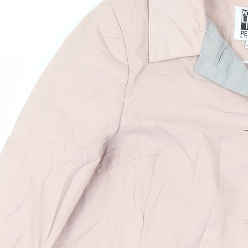 Debenhams Womens Pink Trench Coat Size 12 Button - Picture 5 of 10