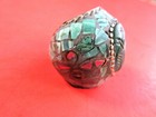 OLD FINGER RING JADE INTAGLIO CLOISONNE MOSAIC ASIA ANTIQUE LARGE RARE HAND MAD  — photo 2