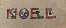 Rare Hand-painted NOEL needlepoint canvas Kit