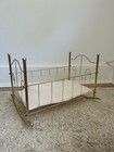 Powell Brass Doll Rocking Craddle With Mattress Cradle — photo 1