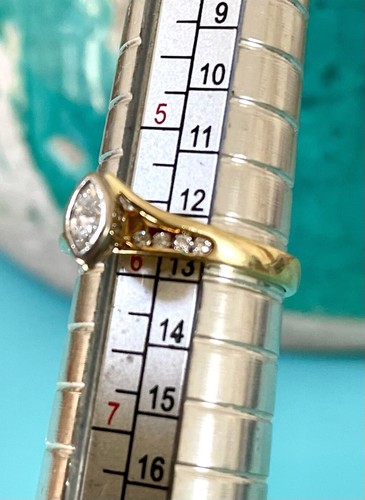 18ct Yellow Gold Marquis Diamond Ring - 2016 Val $2100 - Picture 9 of 11