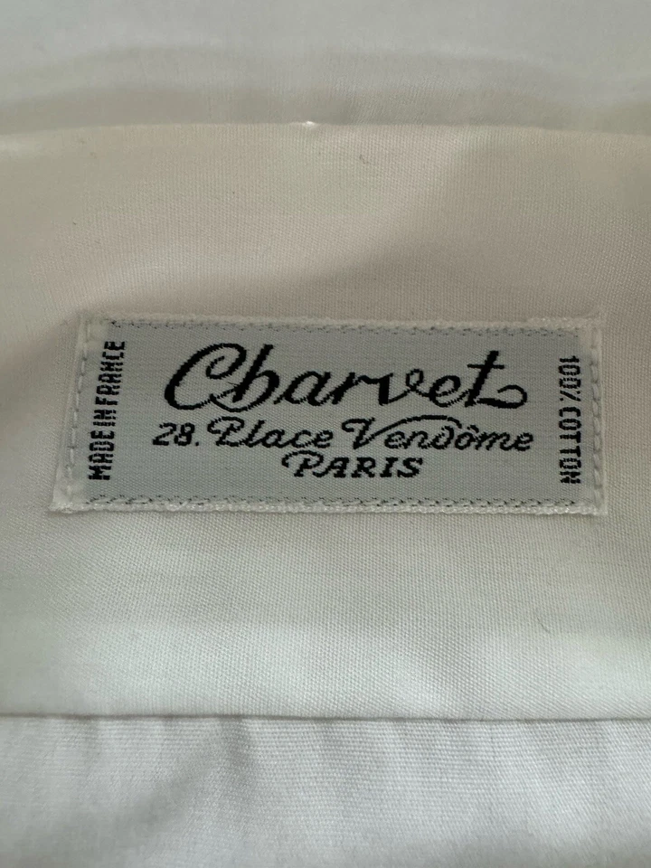 $775 NUEVO SIN ETIQUETAS Charvet Paris Blanco Plisado Babero Puño Francés Esmoquin Camisa de Vestir 3-4XL Foto 4 de 4