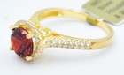 LAB CREATED 1.25 CtS RHODOLITE  & WHITE SAPPHIRE RING .925 Sterling Silver - NWT — photo 4