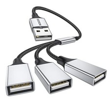 3 In 1 USB Splitter Y Cable USB A Male to 4 USB Female Expander Adapter