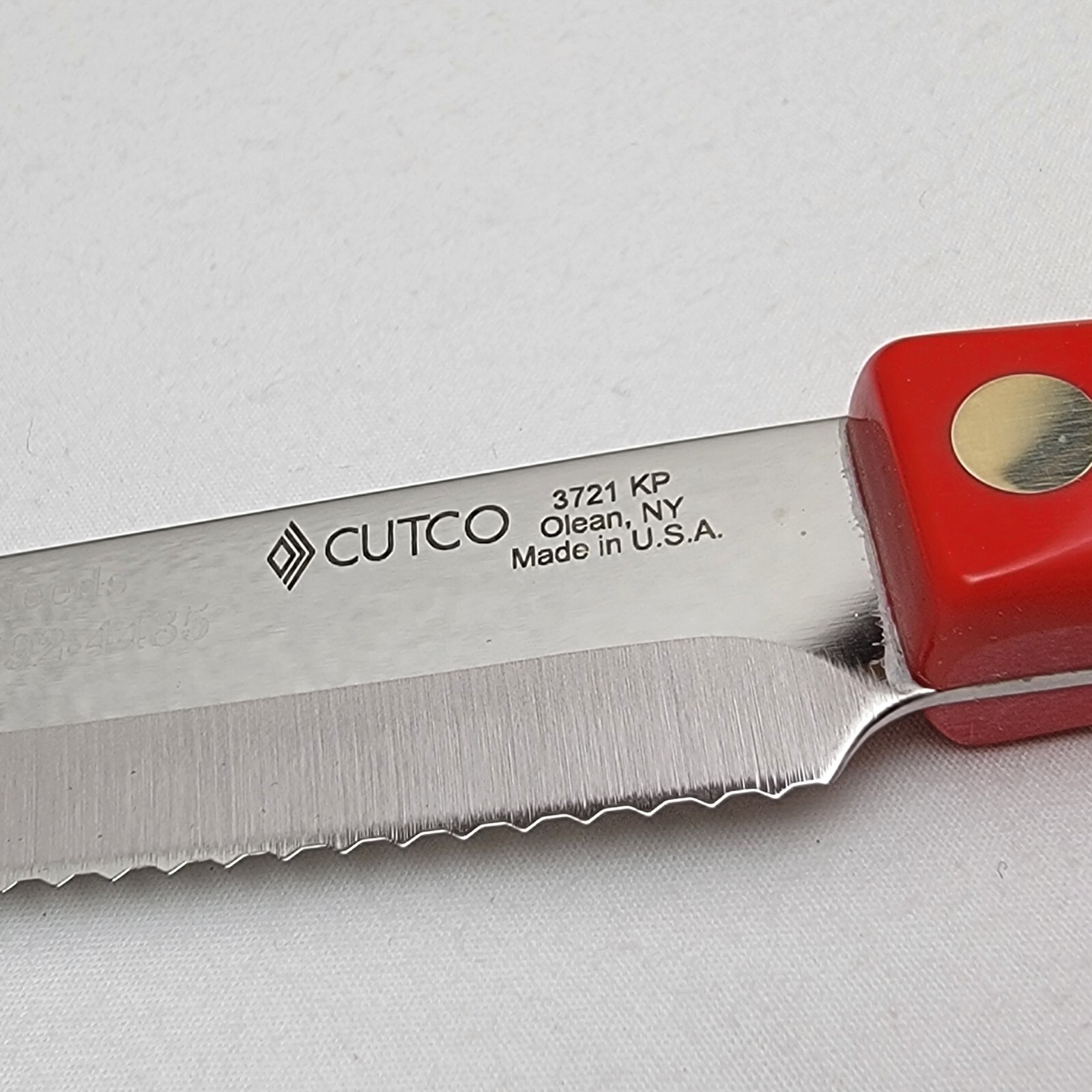 CUTCO Red Handle Santoku Knife. 3721KP *engraved* Original Box Kitchen Cutlery eBay