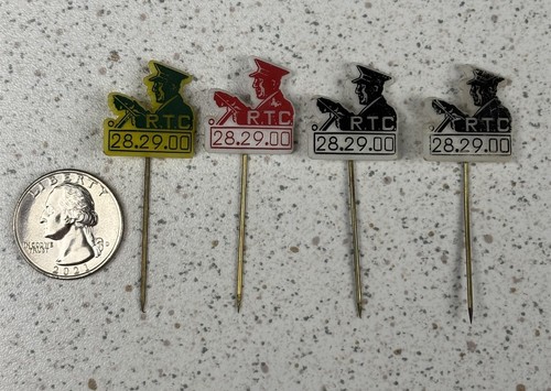 Lot of 4 R.T.C. 28.29.00 Taxi Coach Driver Dutch VTG Stick Pin Badge Pins #49534 - Picture 2 of 4
