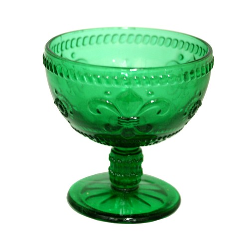 12 Unzen Vintage Gepresstes Muster Glas Dessertschalen Einfarbig Glas Farbe 4er Set. - Bild 4 von 19