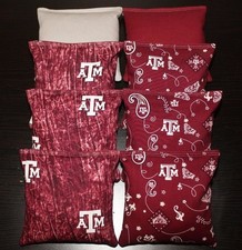TEXAS A M University AGGIES CORNHOLE BEAN BAGS Tie Dye Tailgate Game 8 ACA Bags