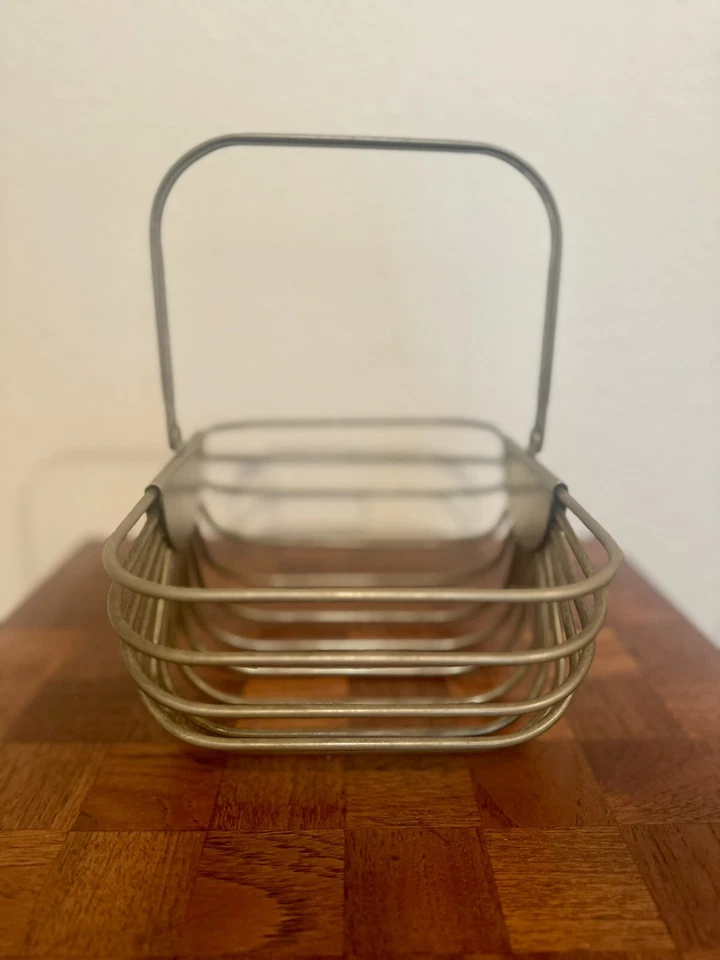 Vintage Godinger Silver-Plated Wire Bread Or Fruit Basket 1988 MCM Art deco - Image 3 of 4