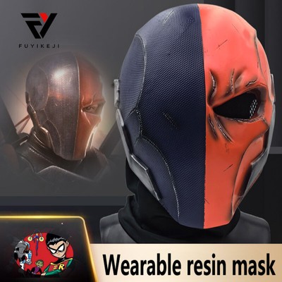1:1 Arkham Knight Deathstroke Helmet Cosplay Resin Masks Props Adult Halloween