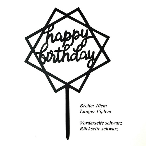 Kuchenstecker Cake Topper Happy Birthday Blumenstecker Geburtstagstorte Deko - Bild 131 von 161