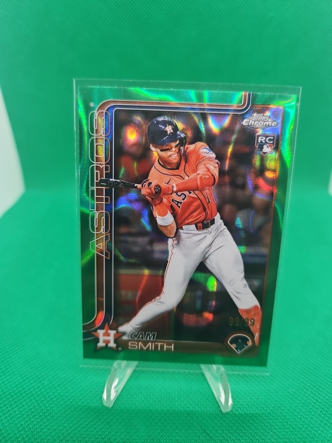 2025 Topps Chrome Update Series Cam Smith #USC145 Green Lava Refractor /99 (RC)