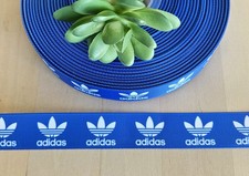 7/8" 1 YD Adidas Grosgrain Ribbon Sports Ribbon Tennis Shoe Logo Ribbon