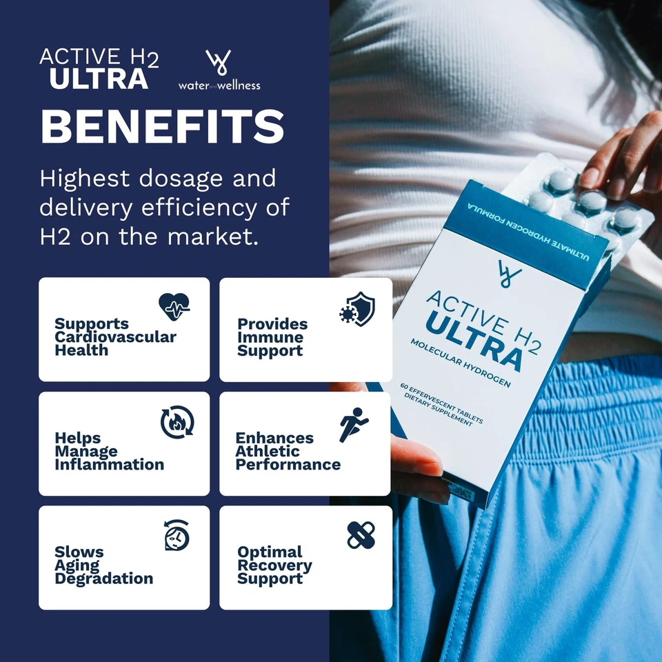 Tabletas de agua de hidrógeno para la salud, el apoyo inmunológico y el equilibrio antioxidante (60) Foto 2 de 4