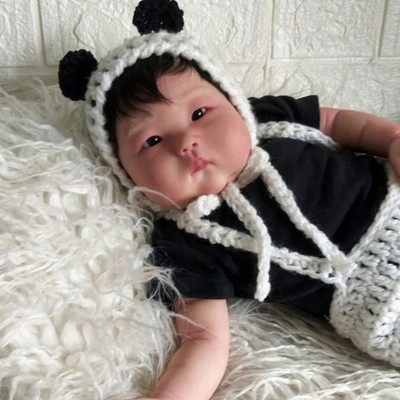 20'' Painted Reborn Baby Doll Fat Toddler Boy Short Hair Cloth Body Handmade Gift