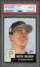 2019 Topps Living Set # 170 NICK BURDI RC GEM MINT PSA 10 Pittsburgh Pirates