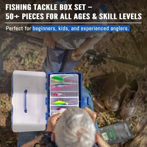 448-Pcs Fishing Lures Kit - 3-Layer Tackle Box Set with Hooks, Weights, Pliers & - Image 6