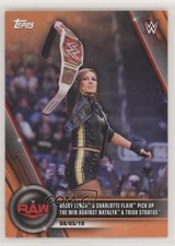 2020 Topps WWE Women's Division RAW Orange 2/50 Becky Lynch Charlotte Flair s5j