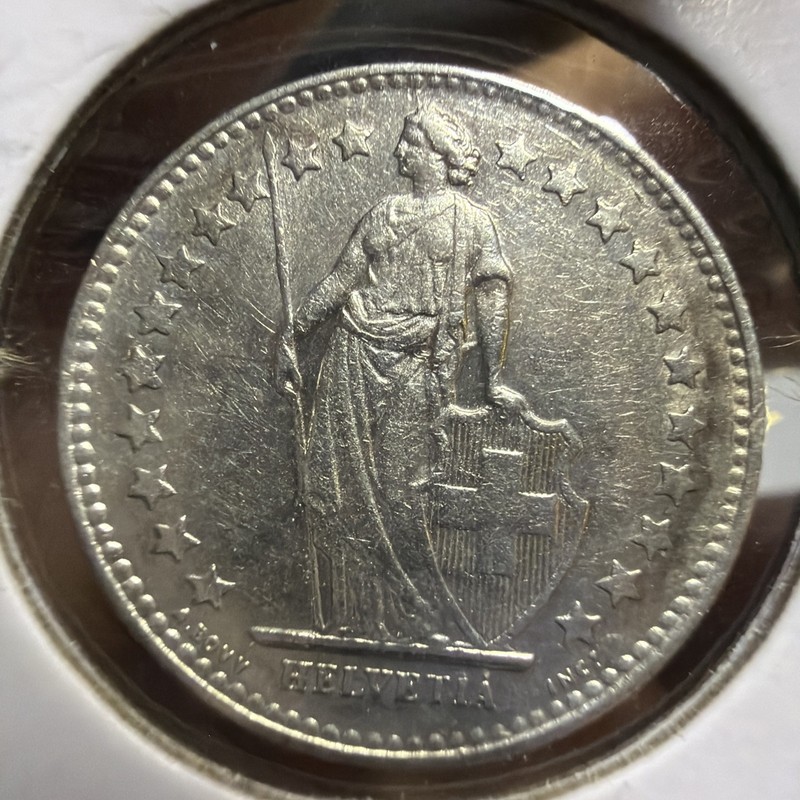 1950 Switzerland 1/2 Franc Silver Coin  R387