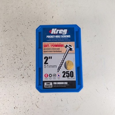 KREG SML-C2-250 #8 x 2'' Coarse Square Drive Pocket-Hole Screws