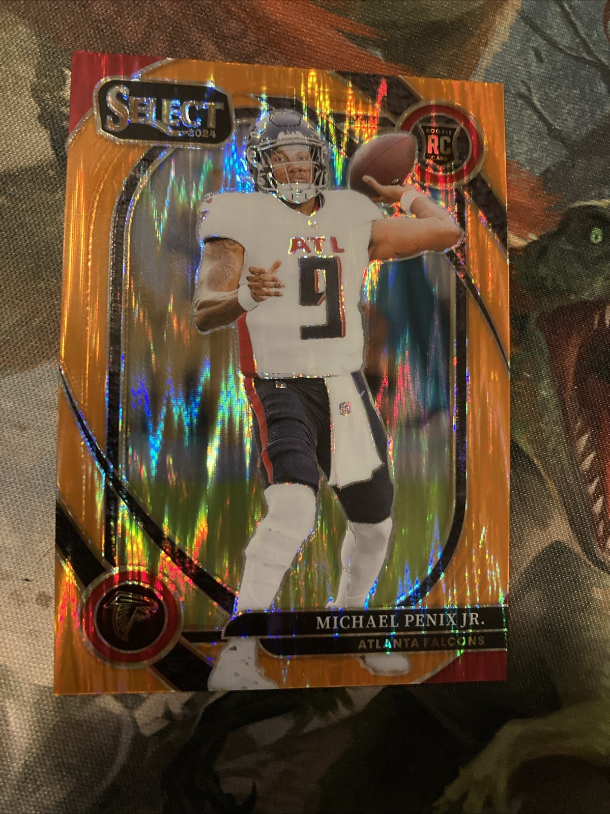 2024 Panini Select - Club Level Michael Penix Jr. Orange Shock Prizm /399 (RC)