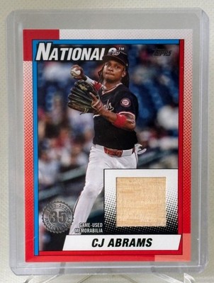 2025 Topps CJ  Abrams 1990 Relic #T90R-CA Washington Nationals Bat Relic