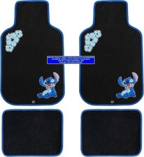 4 Stitch Disney Carpet Floor Mats  Brand New Universal Fits Any Car Suv