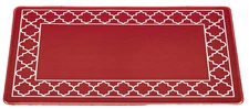 ANTI-FATIGUE NON SLIP FLOOR MAT(18"x30")PVC, BURGUNDY & WHITE LATTICE DESIGN, CE