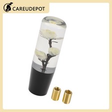 15cm Automatic And Manual Gear Shift Knob With 2 Adapter Acrylic White 1set
