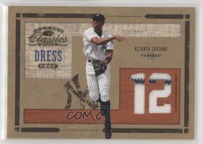 2004 Donruss Classics Dress Code Jersey Number Game-Worn Alfonso Soriano 7eo
