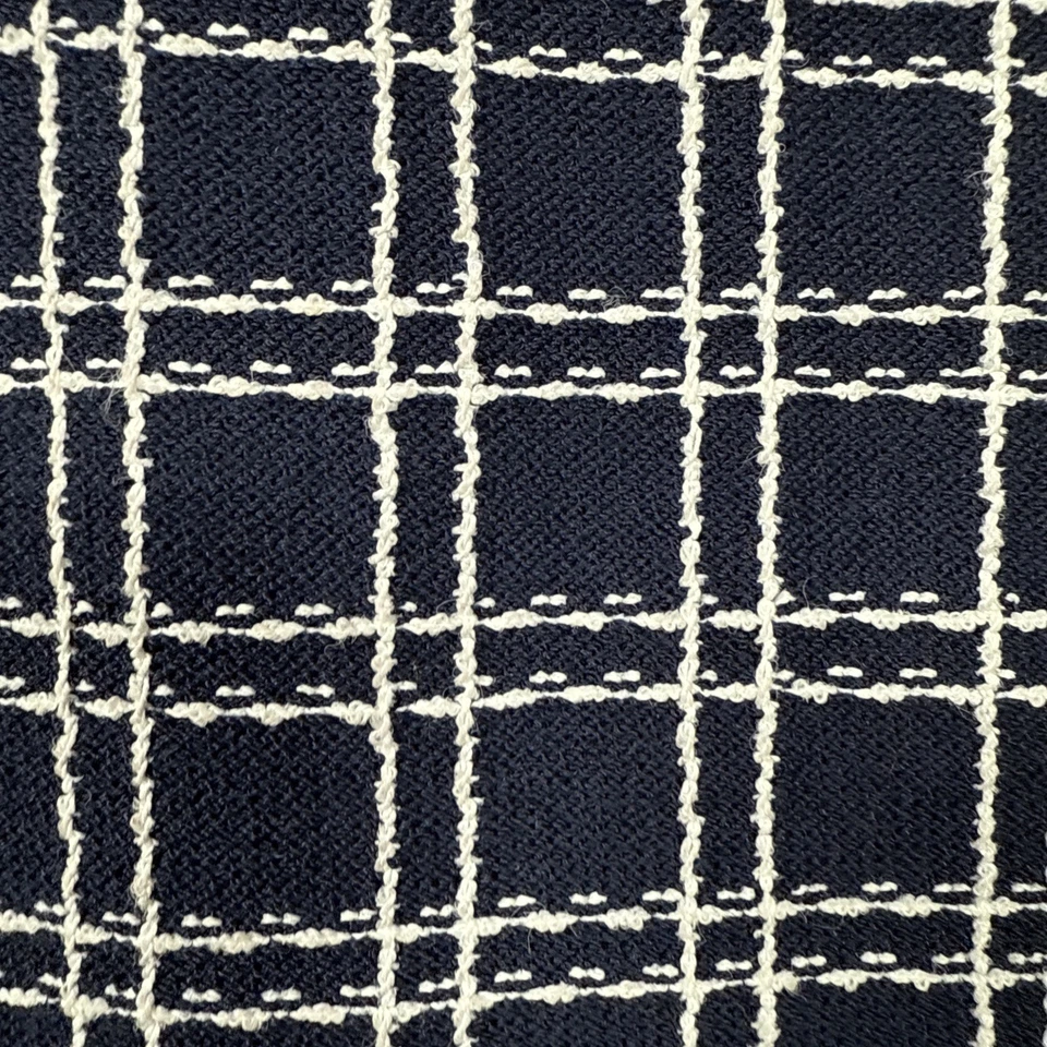 Conjunto de traje falda gris St. John Marie 2 piezas Santana tejido azul marino crema a cuadros talla 6 Foto 3 de 4