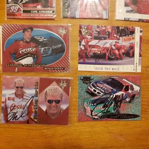17 Nascar Racing Cards Signed/Jimmie Johnson/Mark Martin/Michael Waltrip + more - Picture 2 of 10