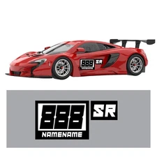 Custom SCCA Car Number Class Decal Sticker Magnet Glossy Matte 06A Name