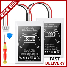 2-Pack PS5 Controller Battery 8880mWh High Capacity Rechargeable Replacement