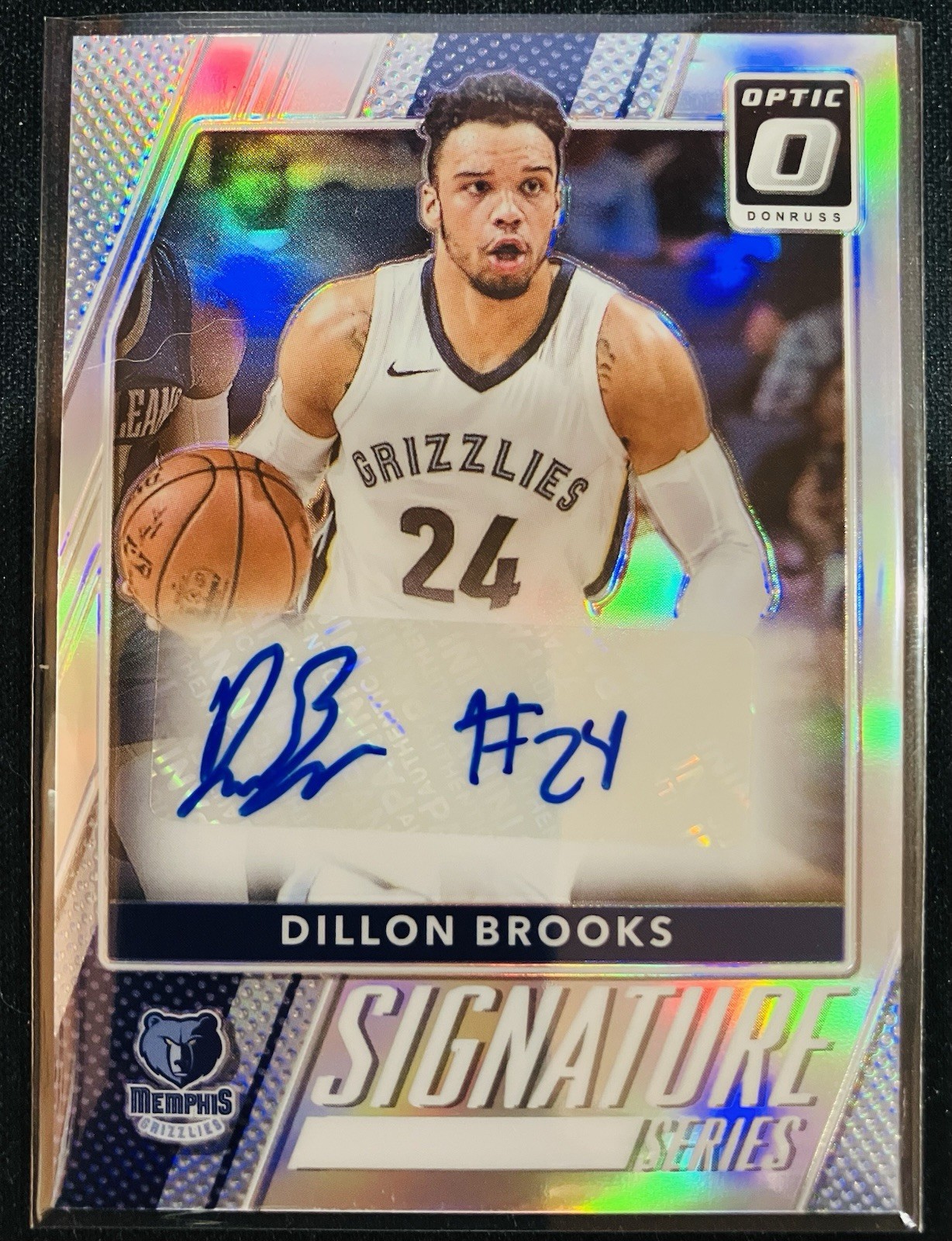 DILLON BROOKS 2017-18 ROOKIE AUTOGRAPH OPTIC SILVER PRIZM "SIGNATURE SERIES" SSP