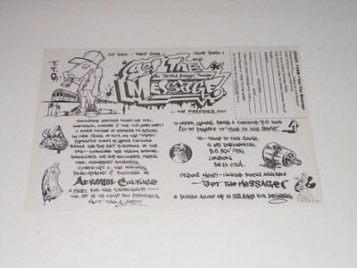 Get The Message - Bestell-Flyer - A Look at Aerosol Culture - 1995 - RARE