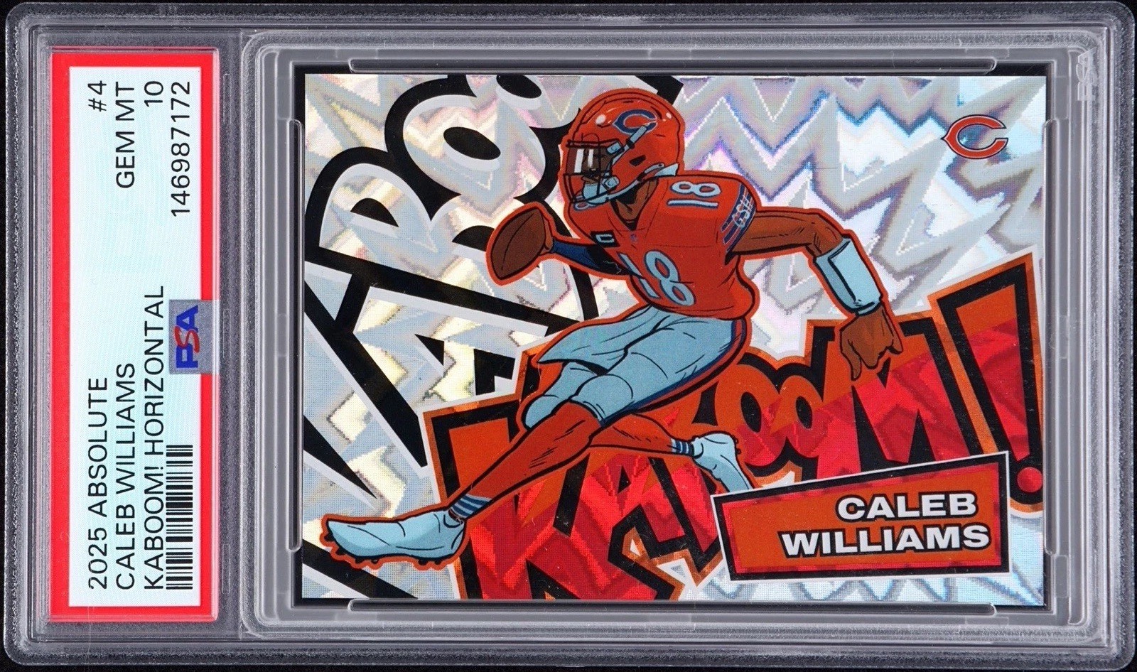 2025 NFL Absolute Bears Caleb Williams Kaboom! SSP Card *GEM MINT PSA 10*
