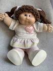 1985 Vintage Cabbage Patch Kids Girl Poodle Ponies Violet Blue Eyes HM1 OK Tag