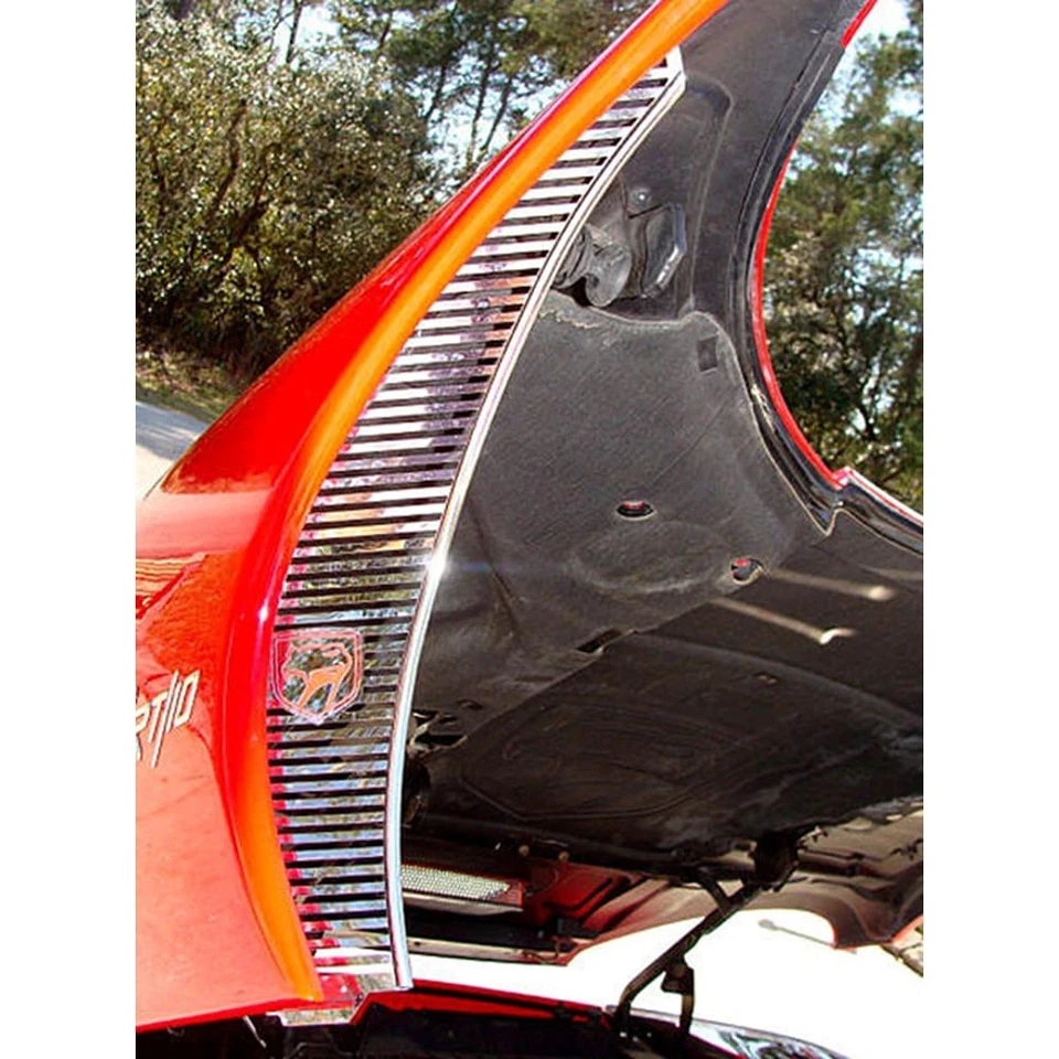 Rejillas de ventilación de capó lateral de acero inoxidable pulido de 2 piezas para Dodge Viper Gen2 1996-02 Foto 4 de 4