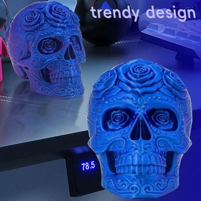 Artistic Plastic Rose Skull Decoration Flexible Holiday And Everyday Home Deck